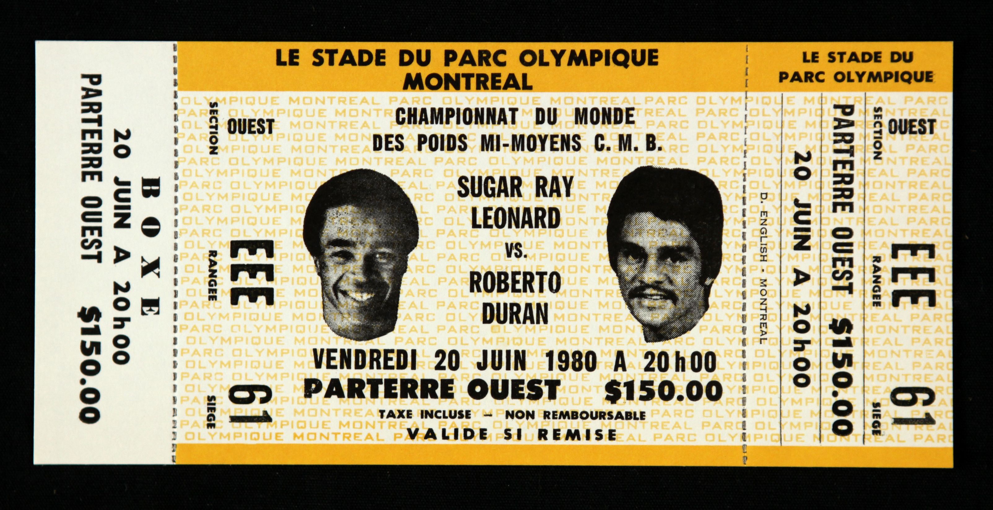 20 апреля 1980 года. M Fight ticket.