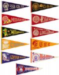 1970s-80s College Football & Basketball Full Size 29" Pennant Collection - Lot of 33