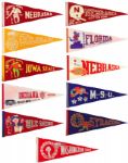 1970's-80's College Football & Basketball Full Size 29 Pennant Collection - Lot of 33