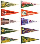 1970s-90s Super Bowl & Conference Champions Full Size 29" Pennant Collection - Lot of 42