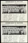 1953-65 Milwaukee Braves Team Photo Collection - Lot of 16