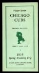 1935 Chicago Cubs Spring Training Trip Player Roster Book