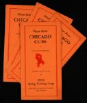 1934 Chicago Cubs Spring Training Trip Player Roster Book - Lot of 4