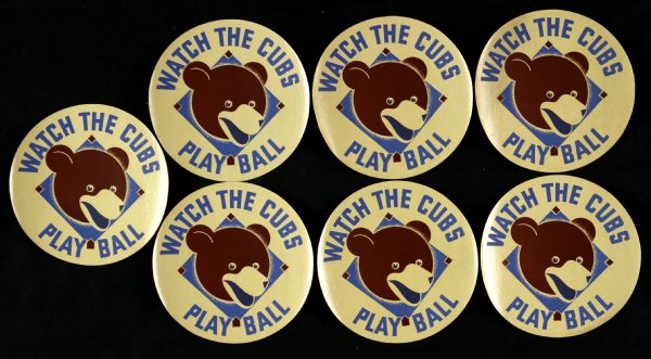1938 Chicago Cubs Circular Play Ball Home Schedule - Lot of 7
