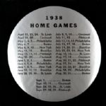 1938 Chicago Cubs Circular Play Ball Home Schedule - Lot of 7