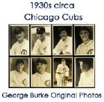 1931-36 Chicago Cubs Geo. C. Burke 4" x 6" Original Photos - Lot of 30