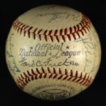1951 New York Giants Team Signed ONL Frick Baseball w/ 25 Signatures Including Willie Mays Rookie,  Monte Irvin, Leo Durocher & More (JSA)