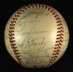 1951 New York Giants Team Signed ONL Frick Baseball w/ 25 Signatures Including Willie Mays Rookie,  Monte Irvin, Leo Durocher & More (JSA)