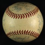 1951 New York Giants Team Signed ONL Frick Baseball w/ 25 Signatures Including Willie Mays Rookie,  Monte Irvin, Leo Durocher & More (JSA)