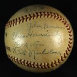 1943 Chicago Cubs Team Signed Worth Baseball w/ 18 Signatures Including Kiki Cuyler, Hiram Bithorn, Stan Hack & More (JSA)