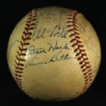 1943 Chicago Cubs Team Signed Worth Baseball w/ 18 Signatures Including Kiki Cuyler, Hiram Bithorn, Stan Hack & More (JSA)