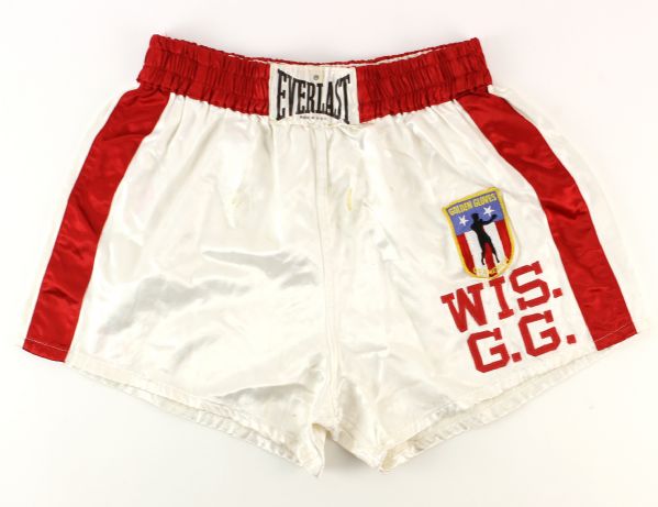 1980s Wisconsin Golden Gloves Fight Worn Everlast Trunks