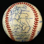 1999 New York Yankees World Series Champions Team Signed OAL Budig Baseball w/ 33 Signatures Including Derek Jeter, Mariano Rivera, Joe Torre & More (JSA Full Letter)