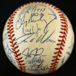 1999 New York Yankees World Series Champions Team Signed OAL Budig Baseball w/ 33 Signatures Including Derek Jeter, Mariano Rivera, Joe Torre & More (JSA Full Letter)