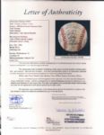 1999 New York Yankees World Series Champions Team Signed OAL Budig Baseball w/ 33 Signatures Including Derek Jeter, Mariano Rivera, Joe Torre & More (JSA Full Letter)
