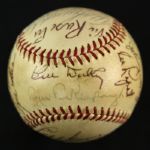 1971-73 New York Yankees Hall of Famers & Stars Multi Signed OAL Cronin Baseball w/ 19 Signatures Including Lefty Gomez, Bill Dickey & More (JSA Full Letter)