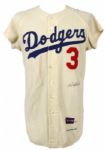 1965 Willie Davis Los Angeles Dodgers Signed Game Worn Home Jersey (MEARS LOA/JSA) World Series Season