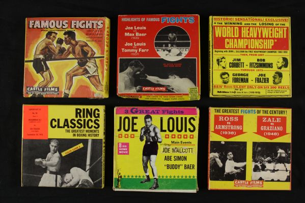 1894-2005 Lot of 700 Movies Includes Projector Corbett Fitzsimmons Ali Foreman Frazier Graziano