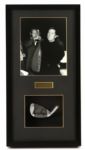 1961 Gary Player Arnold Palmer Photo with Player Signed Club 12" x 22" Display (JSA) 