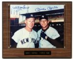 1953-67 Mickey Mantle Whitey Ford New York Signed Framed 10" x 13" (JSA Full Letter)