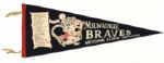 1957 Milwaukee Braves National League Champions Full Size 29" Pennant