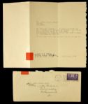 1946 Frank Lloyd Wright Signed Letter w/ Postmarked Envelope From Spring Green (JSA)