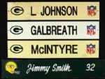 1994 Green Bay Packers Lambeau Field Locker Room Nameplate Collection - Lot of 4