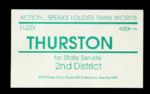 1988 Fuzzy Thurston Green Bay Packers for 2nd District State Senate Business Card w/ Schedule on Reverse