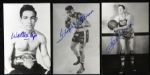 1960s Floyd Patterson Willie Pep Clyde Lovellette Signed 3.5" x 5.25" Postcard Collection - Lot of 3 (JSA)