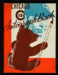 1937 Chicago Cubs Signed Autograph Book w/ 4 Signatures Including Frank Demaree, Stanley Hack, Bill Lee & John Corriden (JSA)