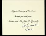 1953-60 John F. Kennedy Massachusetts Senator Facsimile Signed Christmas Card 