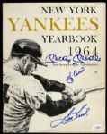 1964 Mickey Mantle Yogi Berra Tom Tresh New York Yankees Signed Team Yearbook (JSA Full Letter)