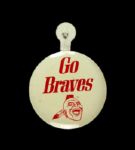 1954-59 circa Milwaukee Braves 1.5" "Go Braves" Tab - Very Rare Surviving Example