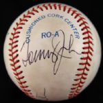 1988 Don Mattingly Billy Martin Phil Rizzuto Tommy John Signed OAL Brown Baseball (JSA)