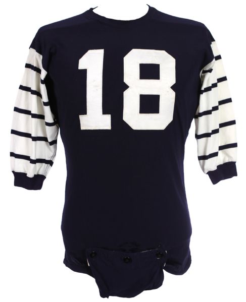 1967 Durene #18 Game Worn Football Jersey w/ 6 Button Crotch Piece (MEARS LOA) 