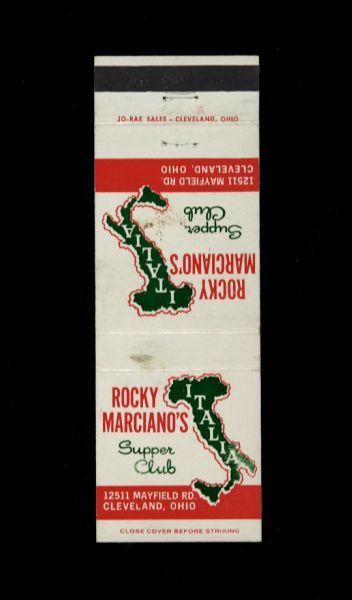 1960s Rocky Marcianos Supper Club Matchbook Cover