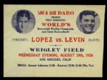 1936 Vincent Lopez vs. Dave Levin Heavyweight Wrestling Title Bout 4" x 5.5" Cut 