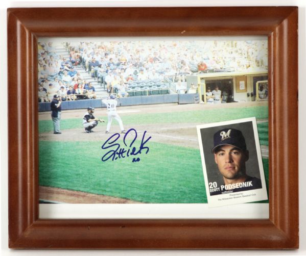 1994-2004 Mike Matheny Scott Podsednik Milwaukee Brewers Signed 8" x 10" Photos - Lot of 2 (JSA)