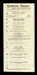1922 Orpheum Theatre Playbill Featuring Heavyweight Champion James J. Corbett