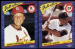 1987 DuPont Collector Series Oversized Baseball Cards - Lot of 4 w/ Willie Mays, Stan Musial, Harmon Killebrew & Pete Rose