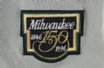 1996 Byron Browne Milwaukee Brewers Spring Training Road Jersey & Adjustable Cap (MEARS LOA)