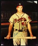1953-66 Eddie Mathews Milwaukee Braves Signed 8x10 Photo (JSA)