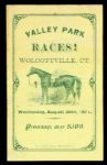 1871 Valley Park Connecticut Horse Racing Program