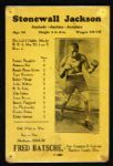 1935 Stonewall Jackson 4" x 6 1/2" Postcard Fight Advertisment