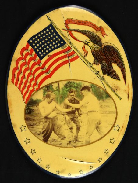 1950s Military Boxing 5.75" x 7.75" Ovular Plaque