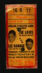 1935 Joe Louis vs. Lee Ramage Wrigley Field Heavyweight Fight Ticket
