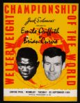 1964 Emile Griffith vs. Brian Curvis Empire Pool Welterweight Title Fight Program 