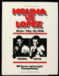 1990-91 Tony The Tiger Lopez World Light & Super Featherweight Champion Fight Program Collection - Lot of 3