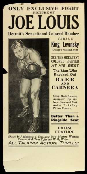 1930s Joe Louis Henry Armstrong Flyers Advertising Fight Pictures - Lot of 4