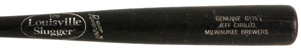 2005-06 Jeff Cirillo Milwaukee Brewers Signed Louisville Slugger Professional Model Game Used Bat (MEARS LOA)